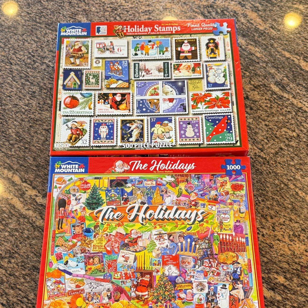 White Mountain Festive Puzzle Duo